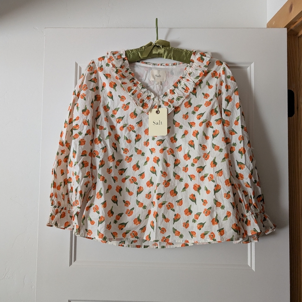 Salt Floral Print Blouse Size Small NWT